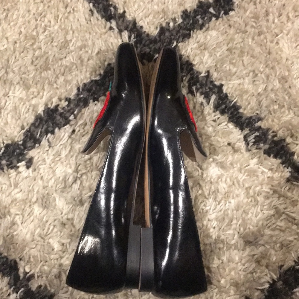 Zara red rose black loafers - Picture 6 of 8